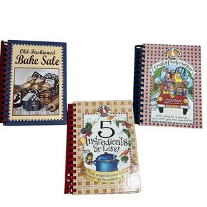 Vintage Gooseberry Patch Cookbooks Lot of 3-Spiral Bound‎ Hardcover